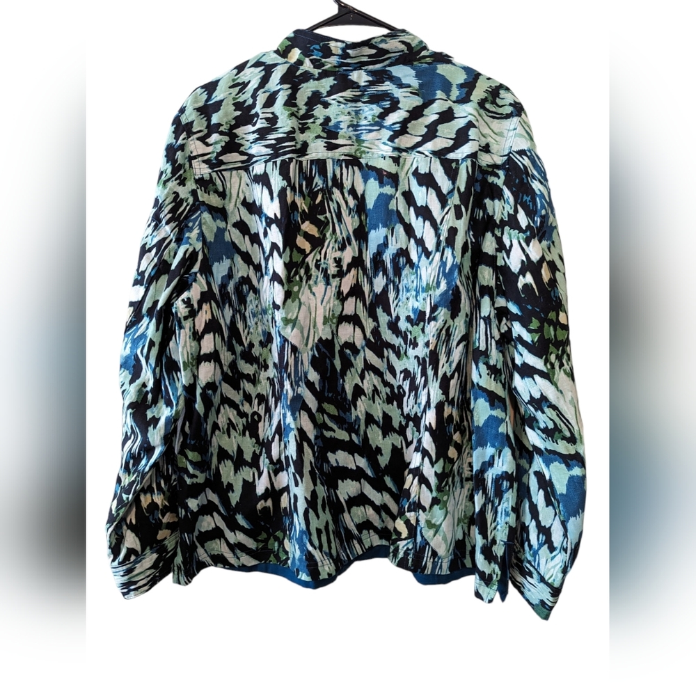 Chico's Reversible Solid To Print Jacket - image 3